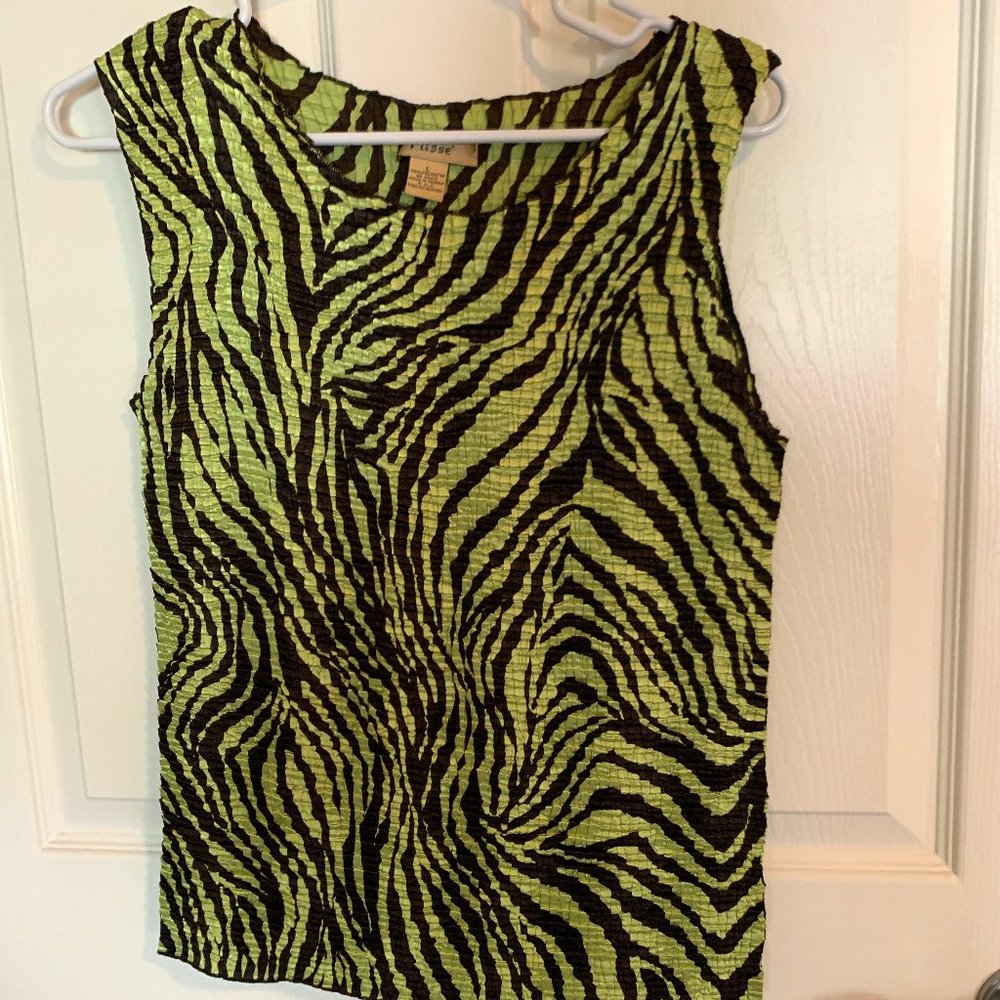 Sleeveless Animal Stripe Top